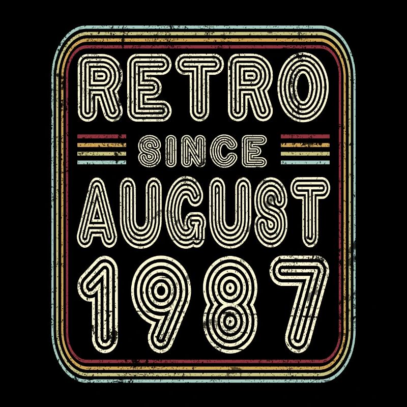 Anniversaire Août 1987 Cadeau Rétro