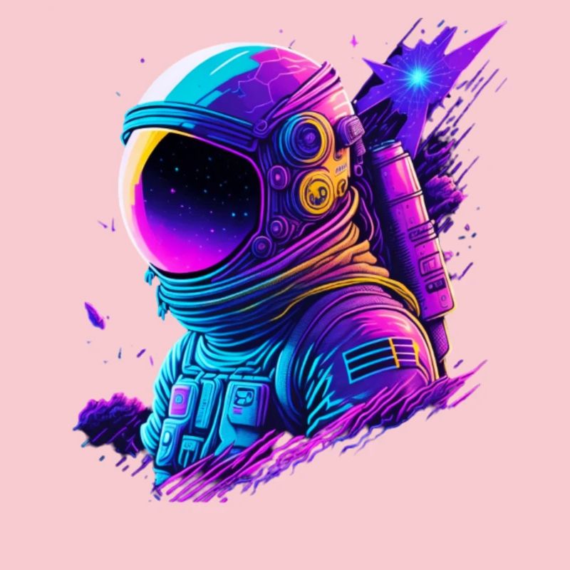 Synthwave Astronaut Space Explorer