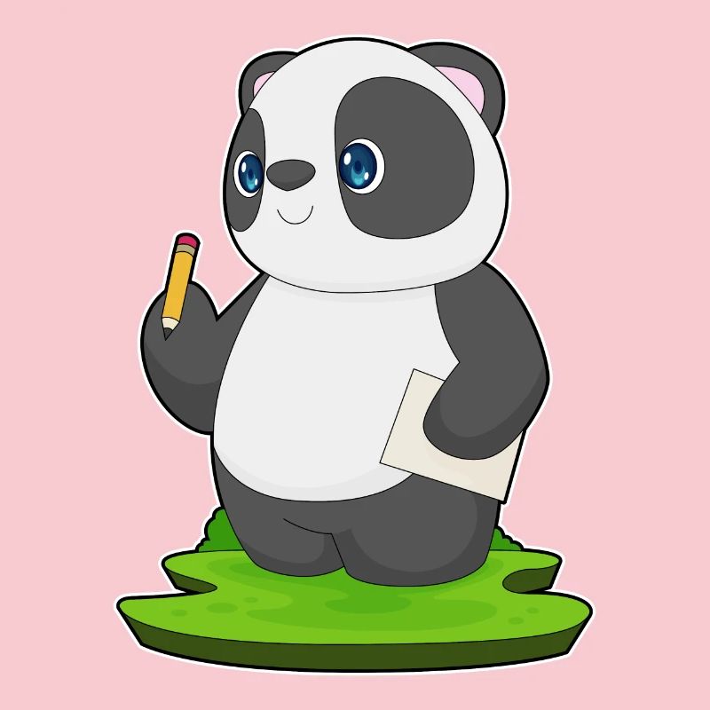 Papier crayon d’école Panda