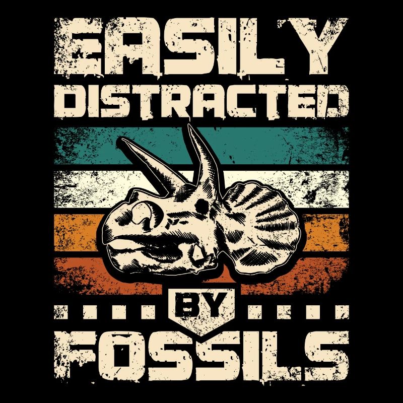 Paleontologist easily distracted by fossils