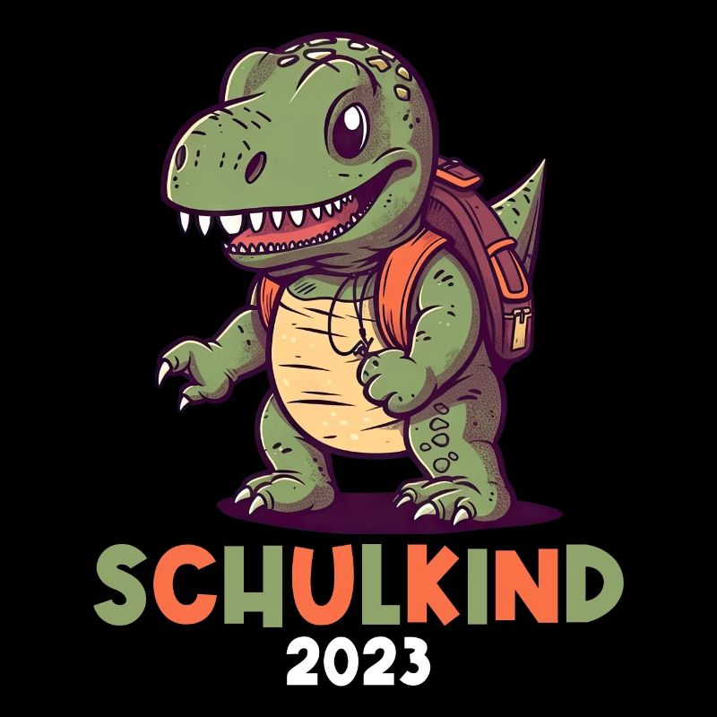 Einschulung T-Rex Dino Schulanfang Schulkind 2023