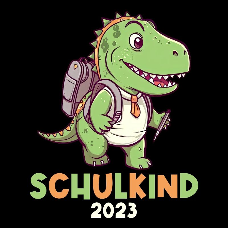 Einschulung T-Rex Dino Schulanfang Schulkind 2023