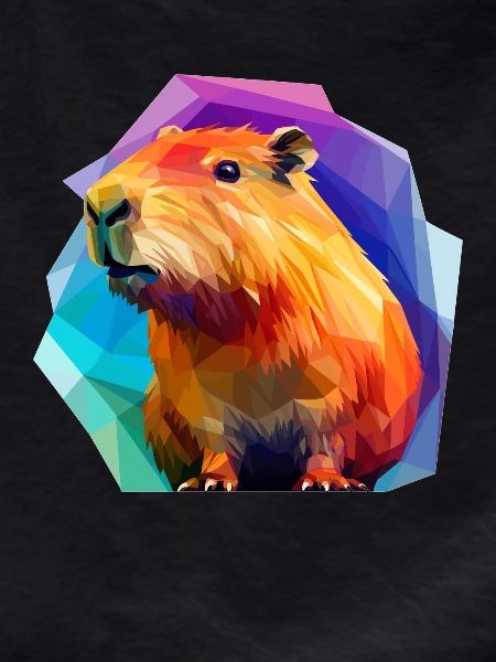 Capybara Low Polygon Design