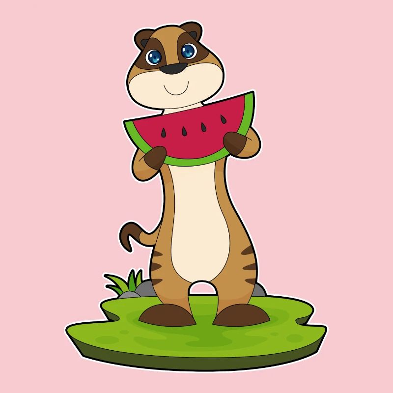 Suricate fruit de pastèque