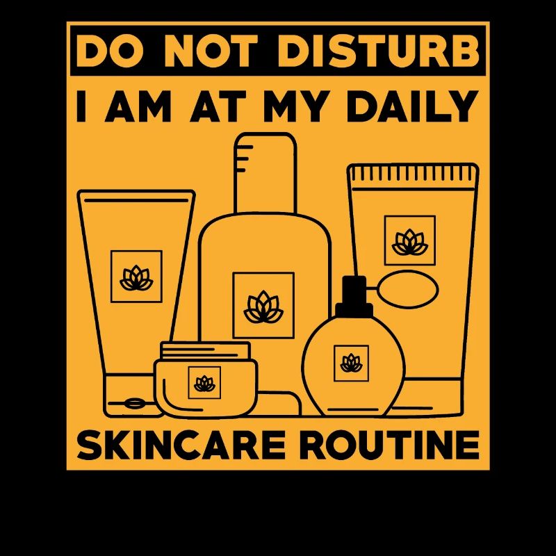 Routine de soins de la peau Conception amusante Ne dérangez pas