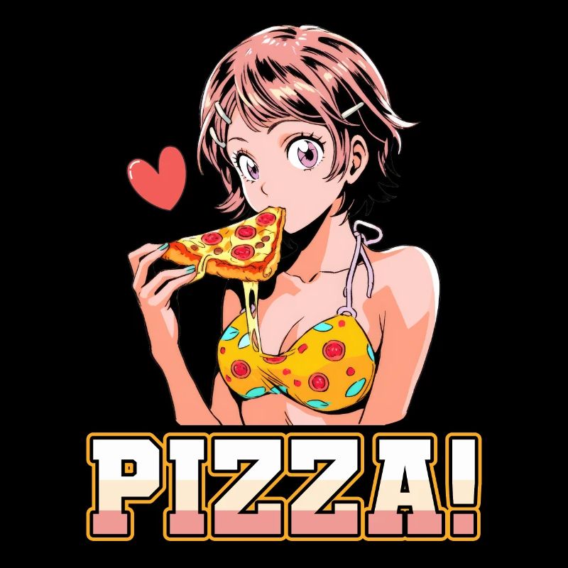 Pizza Lover Junge Mädchen Anime Manga Pizza