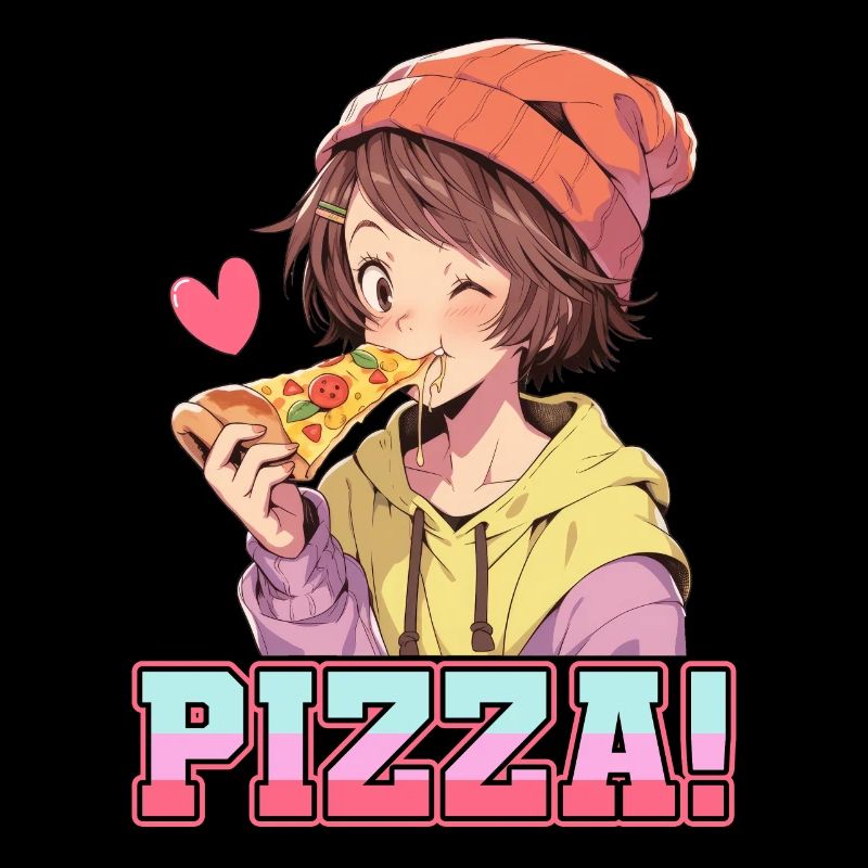 Pizza Lover Junge Mädchen Anime Manga Pizza