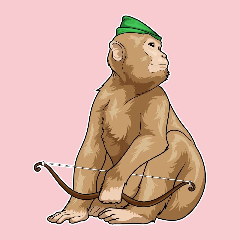 Affe Bogenschütze Bogen
