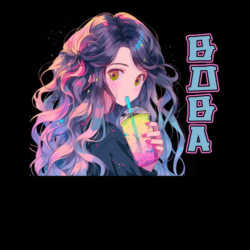 Anime and Boba Bubble Tea