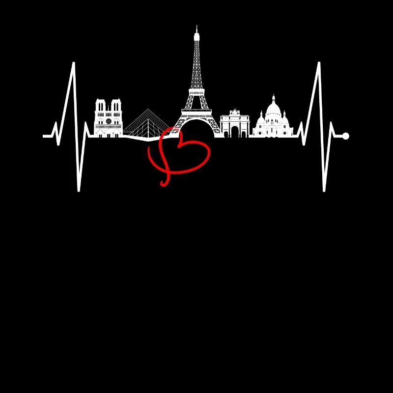 Paris Skyline Herzschlag Eiffelturm Frankreich