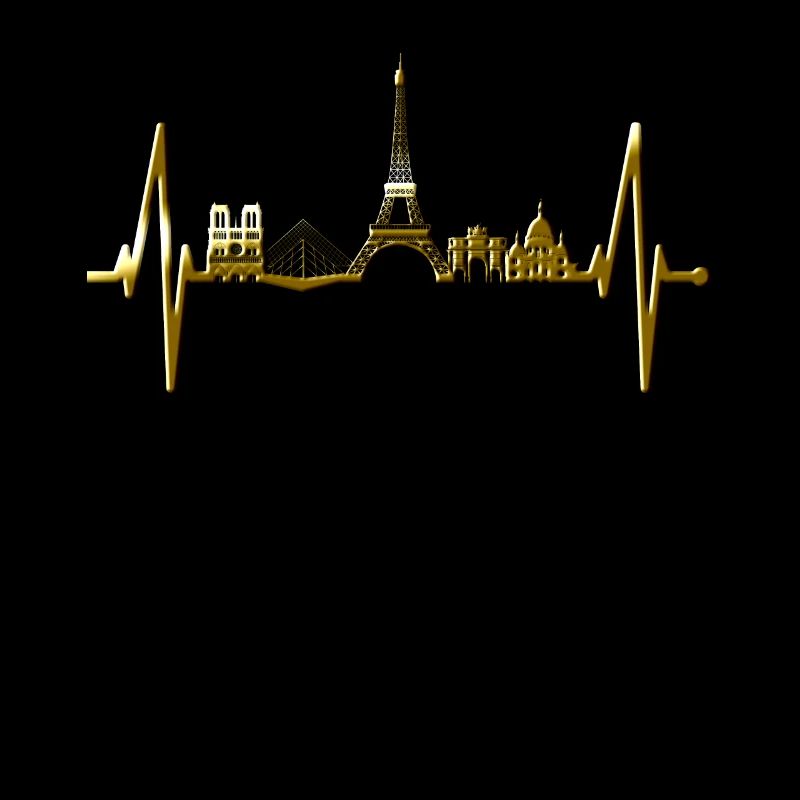 Paris Skyline Herzschlag Eiffelturm Frankreich