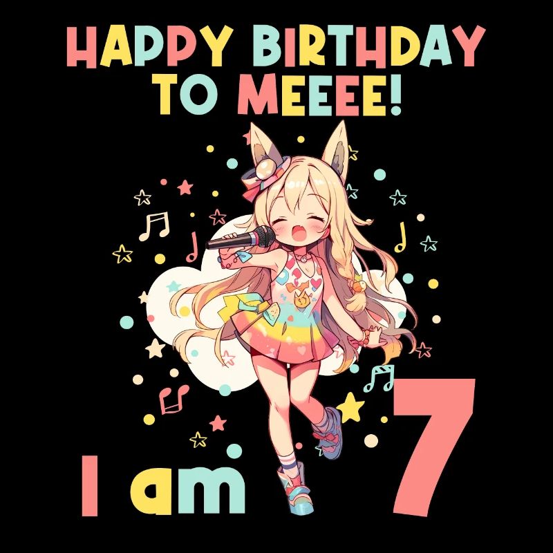 Anime Mandga K-Pop KPop Mädchen 7. Geburtstag