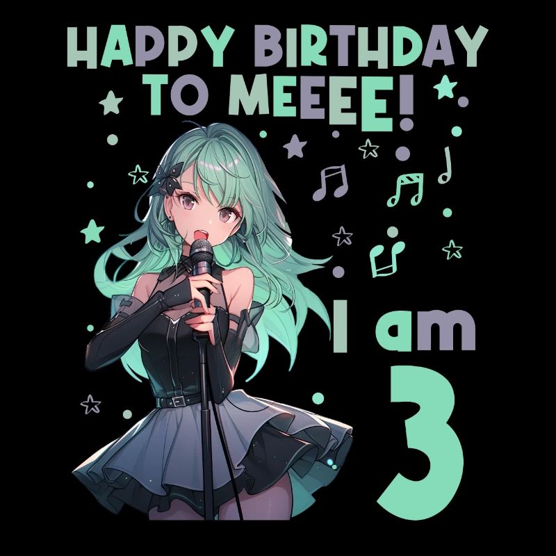 Anime Mandga K-Pop KPop Mädchen 3. Geburtstag