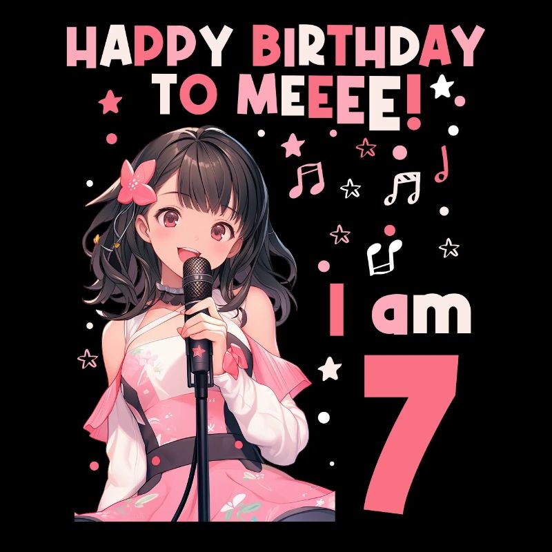 Anime Mandga K-Pop KPop Mädchen 7. Geburtstag
