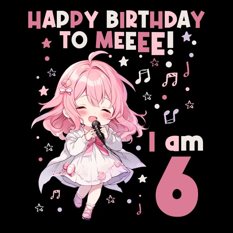 Anime Mandga K-Pop KPop Mädchen 6. Geburtstag