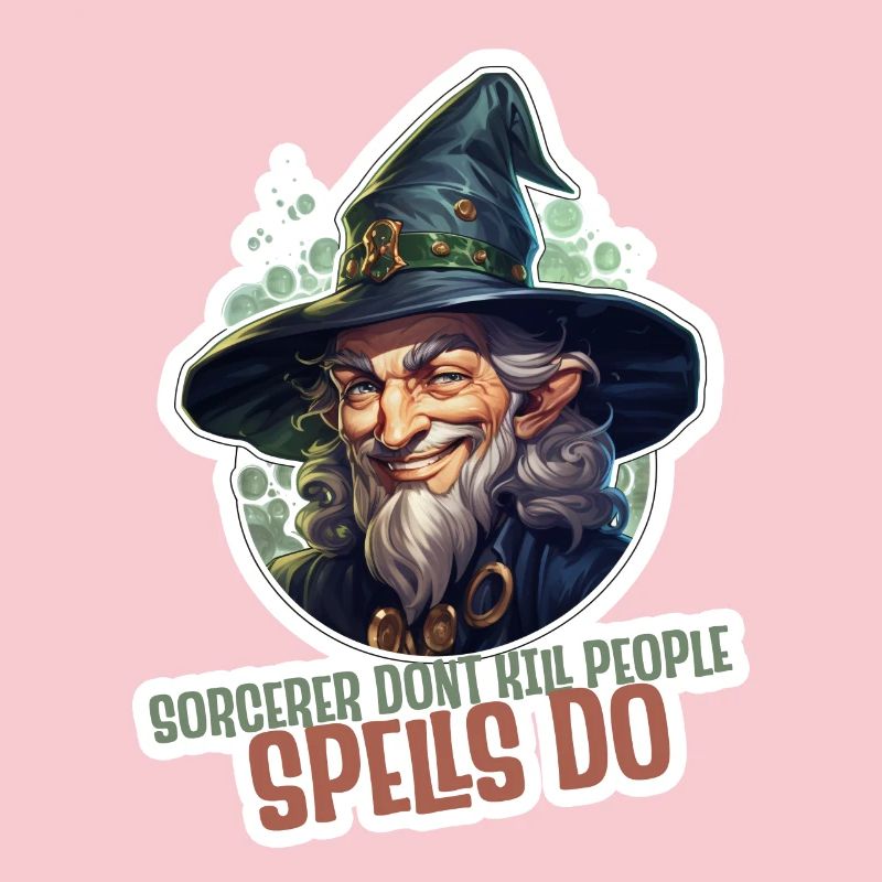 Magier oder Zauberer mit Rollenspielslogan