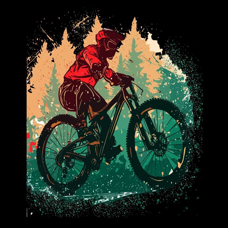 Vintage Mountainbiker MTB Radfahrer