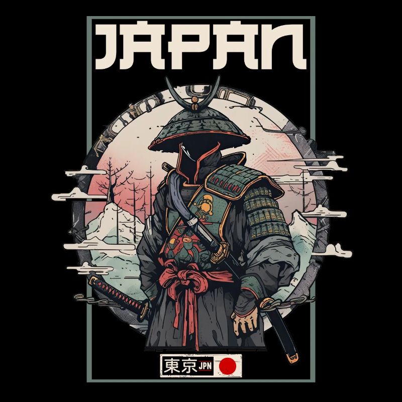 Asie 80s Samouraï Rétro Japonais Samouraï