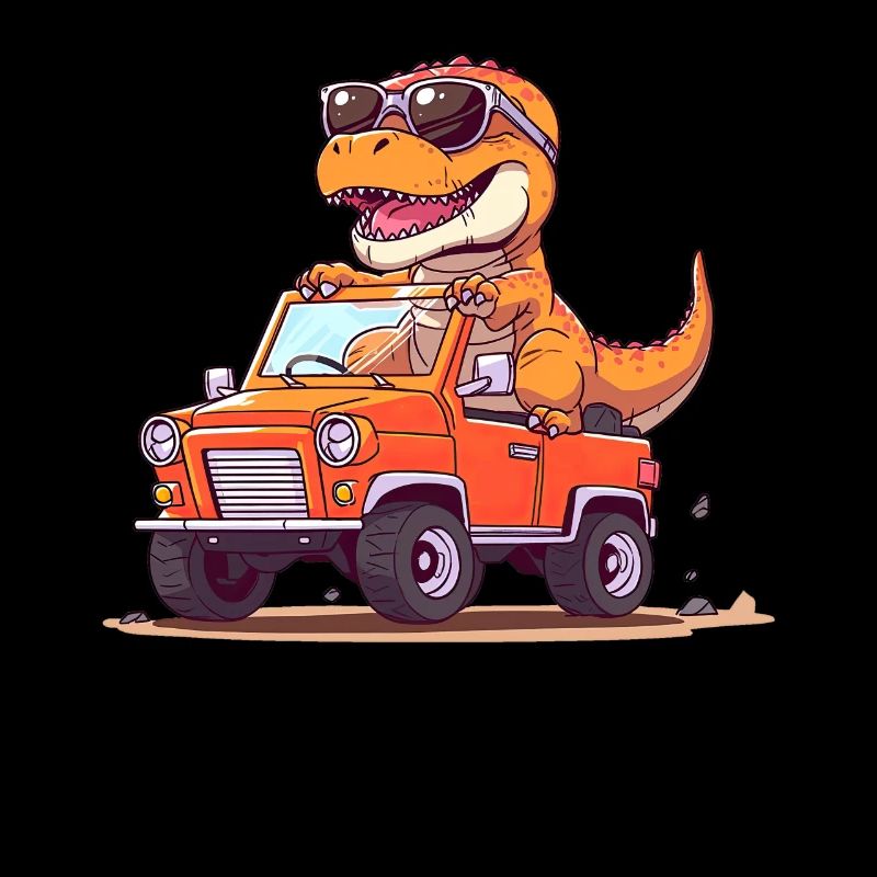 T-Rex conduit un camion monstre