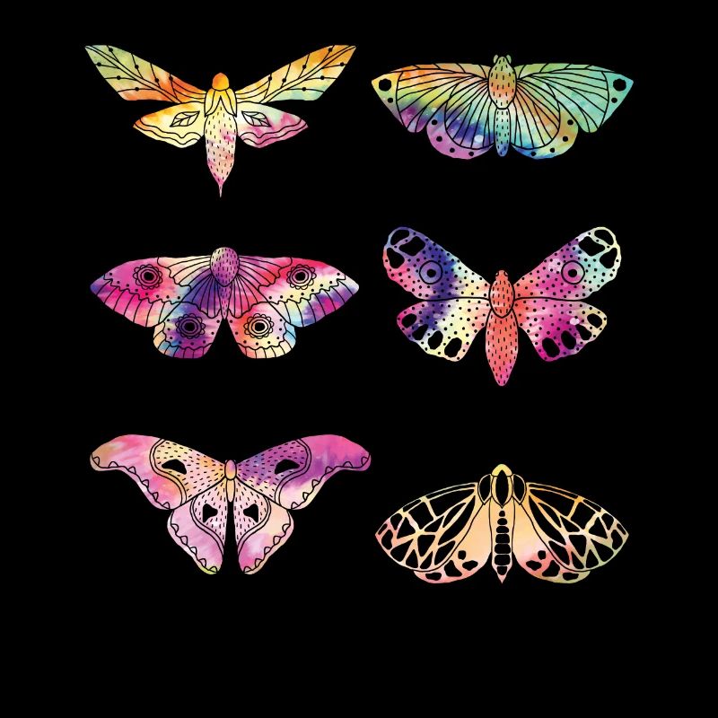 Papillon de nuit TIE DYE Vintage Moths