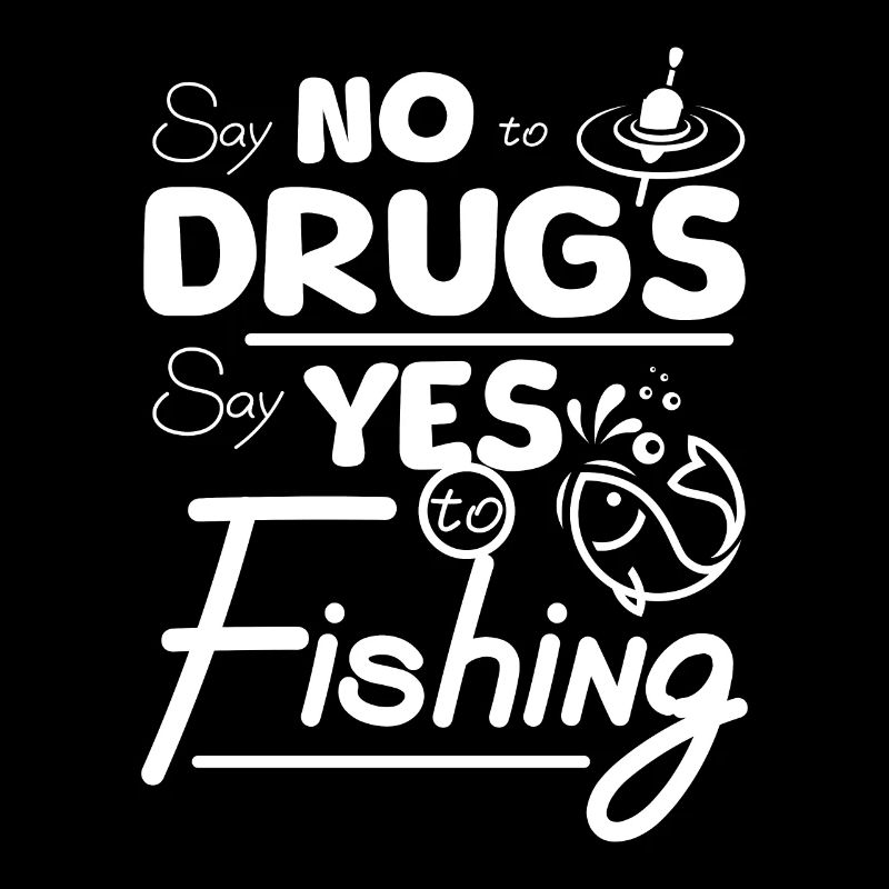 Dites non à la drogue Dites oui à la pêche Ruban rouge