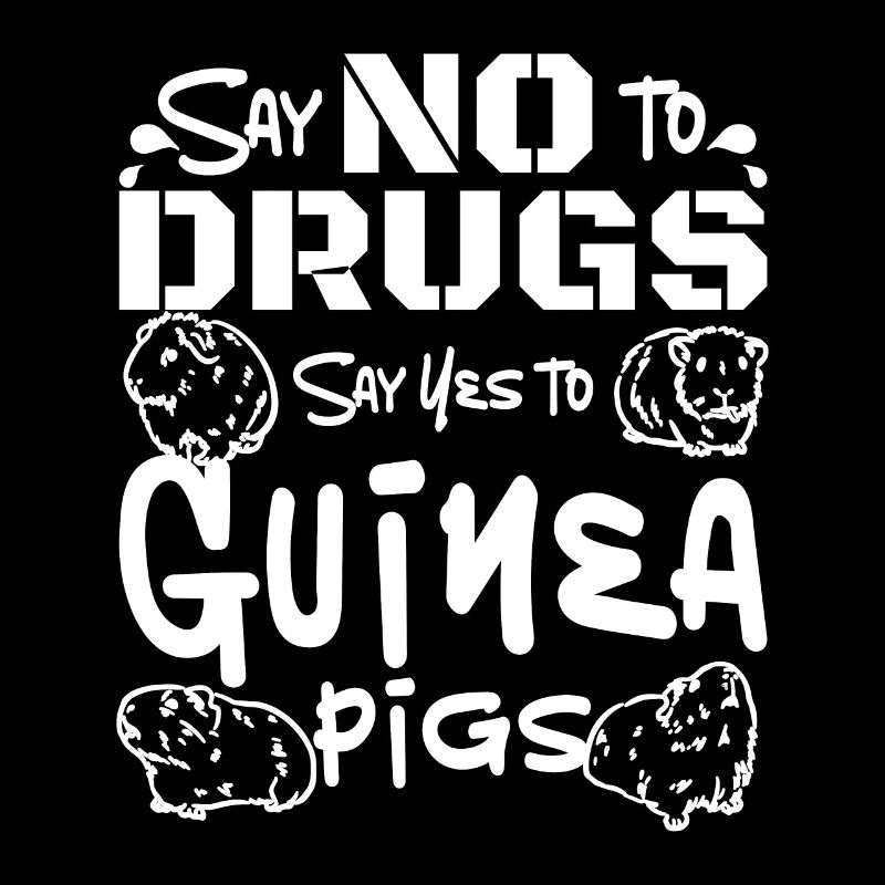 Dites non aux drogues Dites oui aux cochons d’Inde Ruban rouge