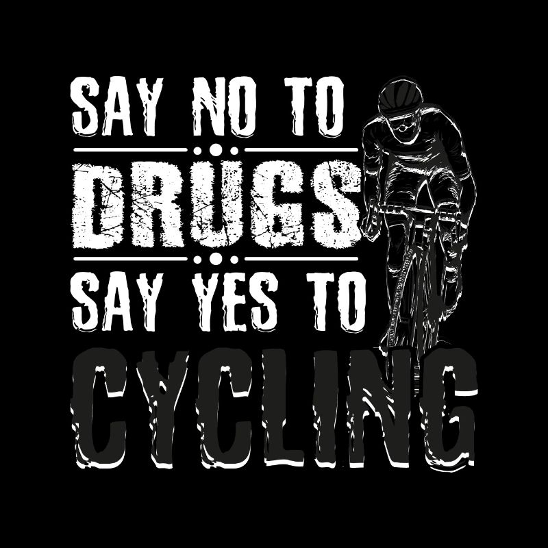 Dites non aux drogues Dites oui au ruban rouge du cyclisme