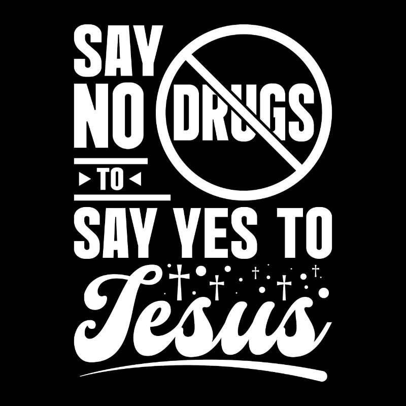 Dites non aux drogues Dites oui à Jésus Ruban rouge