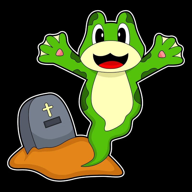 Frog Halloween Grave