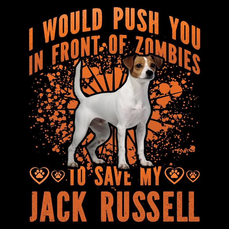 Je vous mettrais devant Zombies Jack Russell