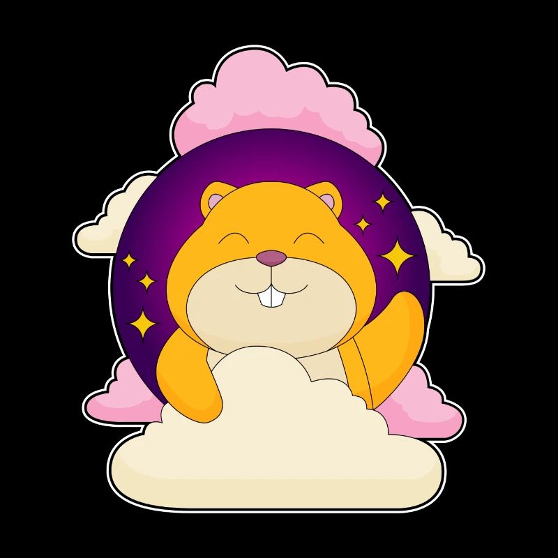 Hamster, Nuit, Étoiles, Nuages