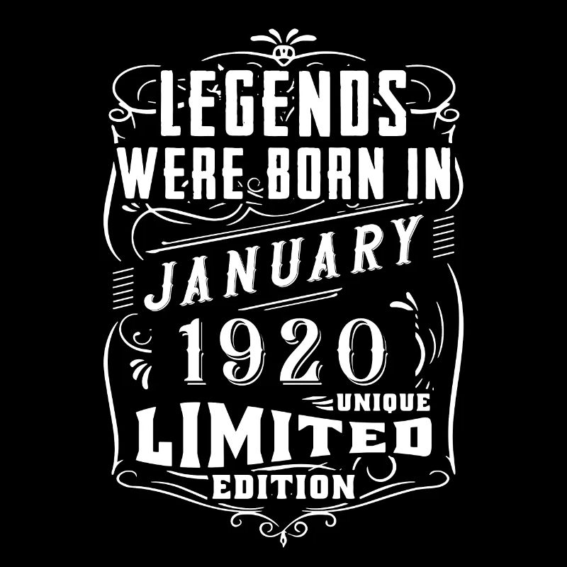 Anniversaire Janvier 1920 Année Edition Limitée