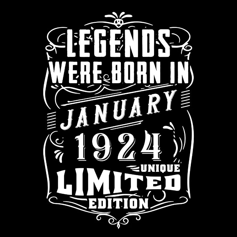 Geburtstag Januar 1924 Jahr Limited Edition