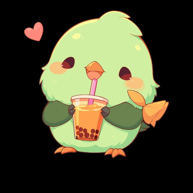 Inséparable kawaii boit Boba Bubble Tea Chibi