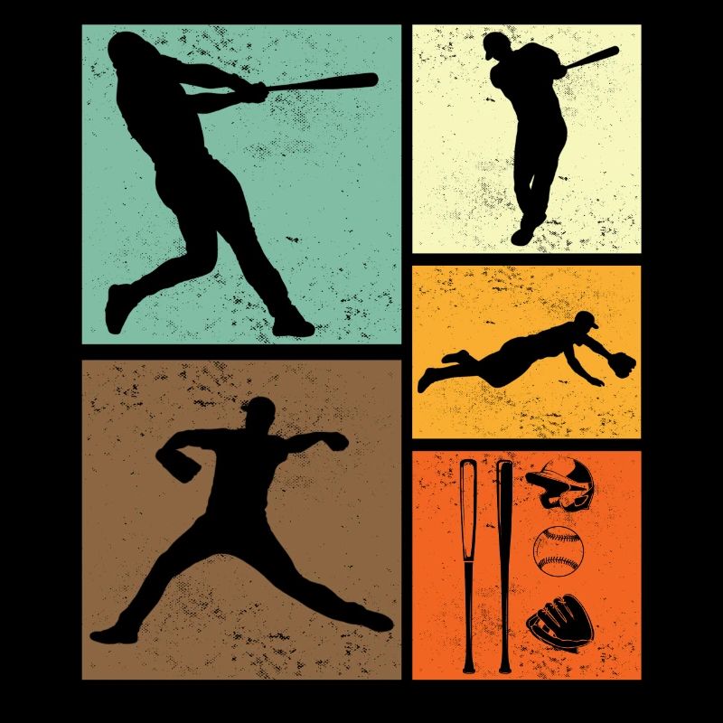 Baseball Design rétro vintage élégant pour les joueurs