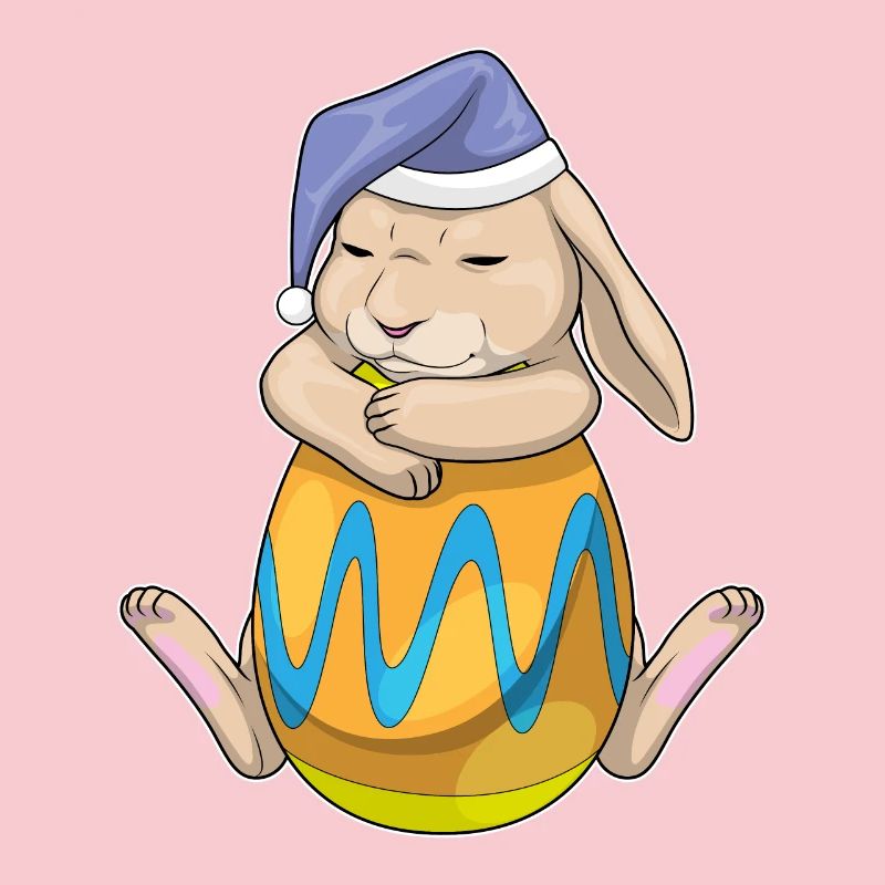 Bunny, Easter, Sleeping, Easter Egg