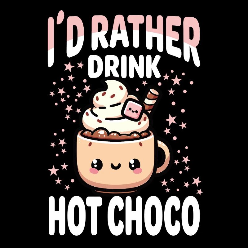 Hot Chocolate Lover Winter Cozy Evening Kawaii