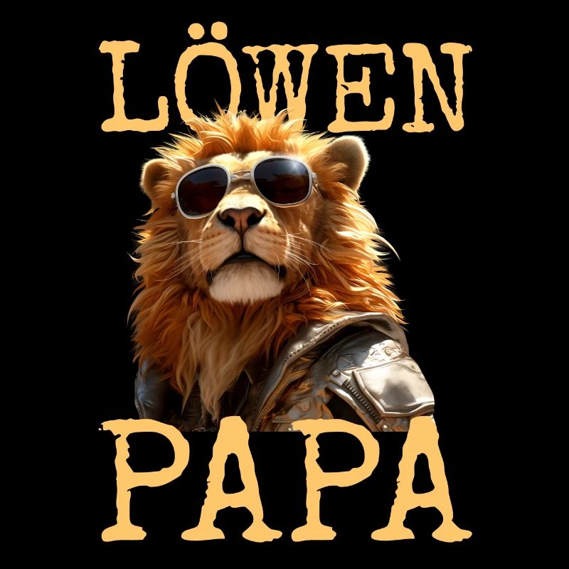 Löwen Papa Daddy Dad Vatertag Wilder Vater Löwe