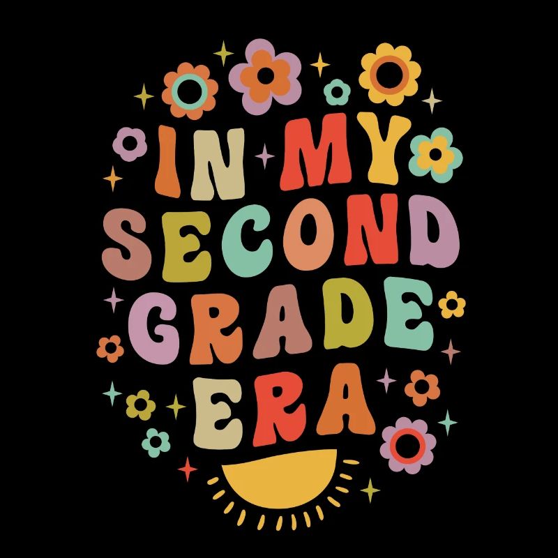 In My Second Grade Era 2nd Grade Groovy Vintage