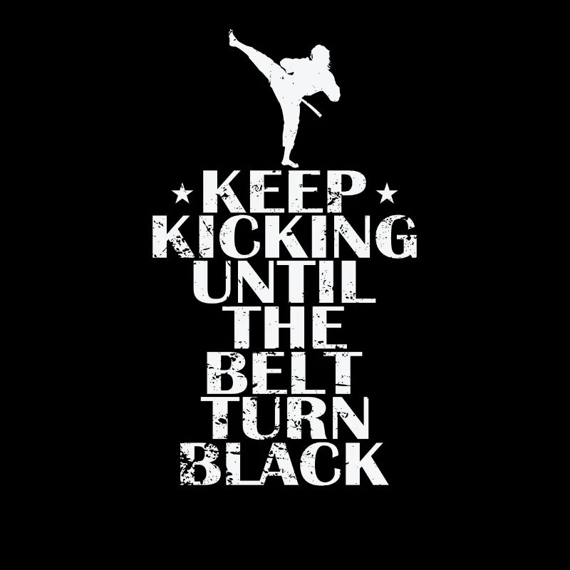 Continuez à donner des coups de pied jusqu’à ce que la ceinture devienne noire Taekwondo