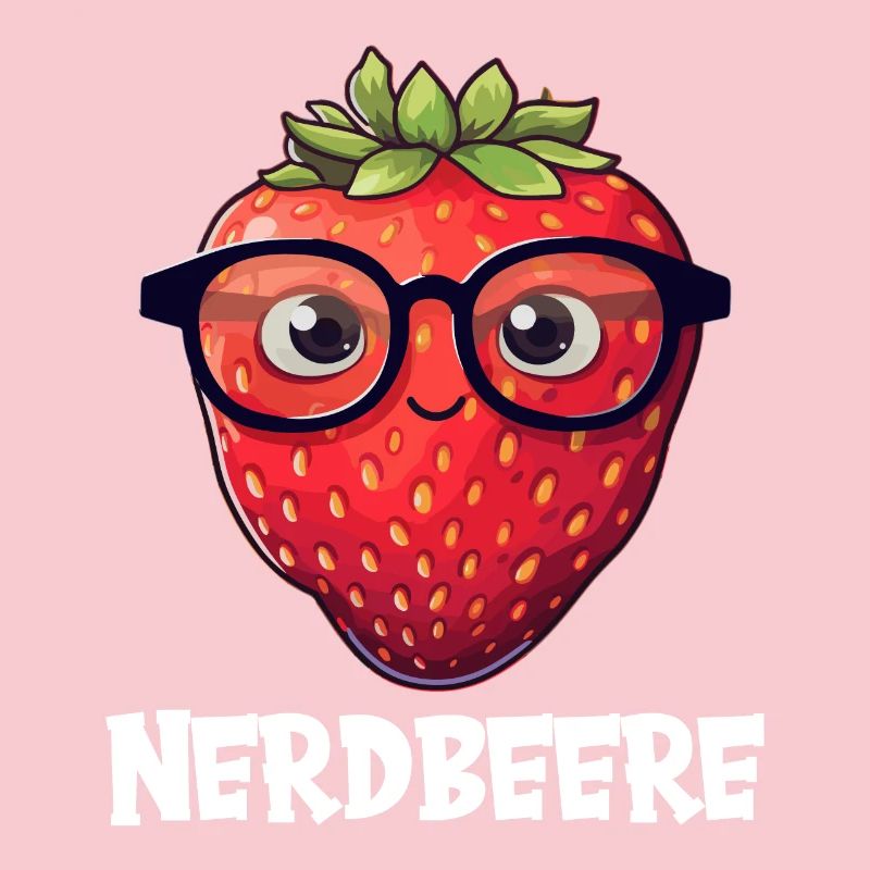 Nerdbeere Junge Mädchen Nerdy Nerd Erdbeere