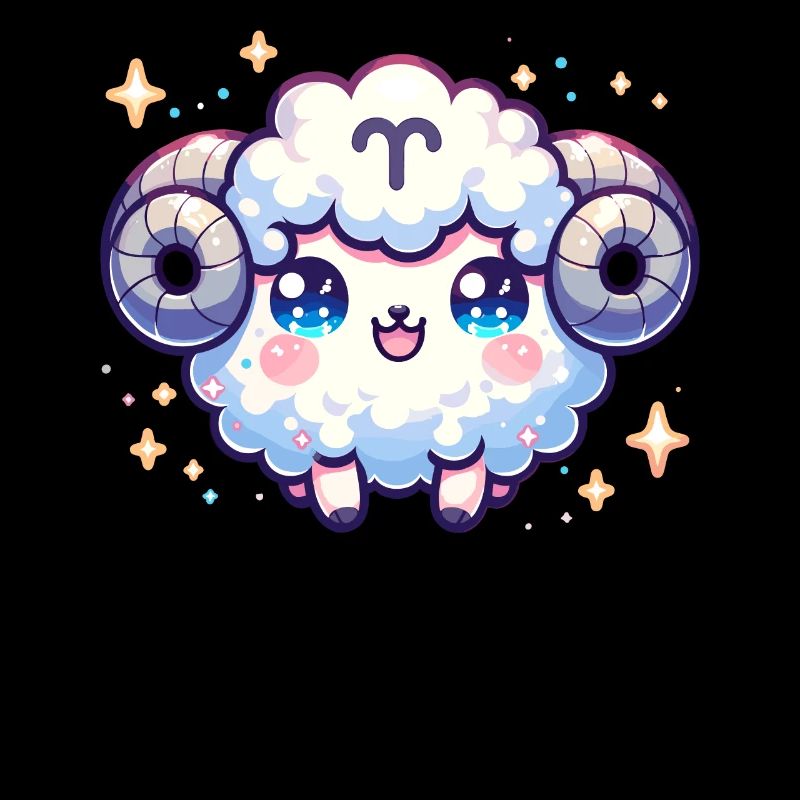 Widder Sternzeichen Kawaii Charakter Geburtstag