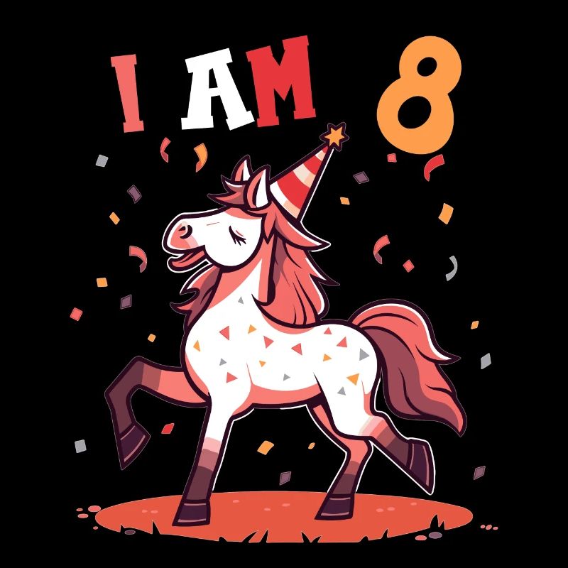 Ich bin 8 Jahre alt Pferde Pferd 8. Geburtstag