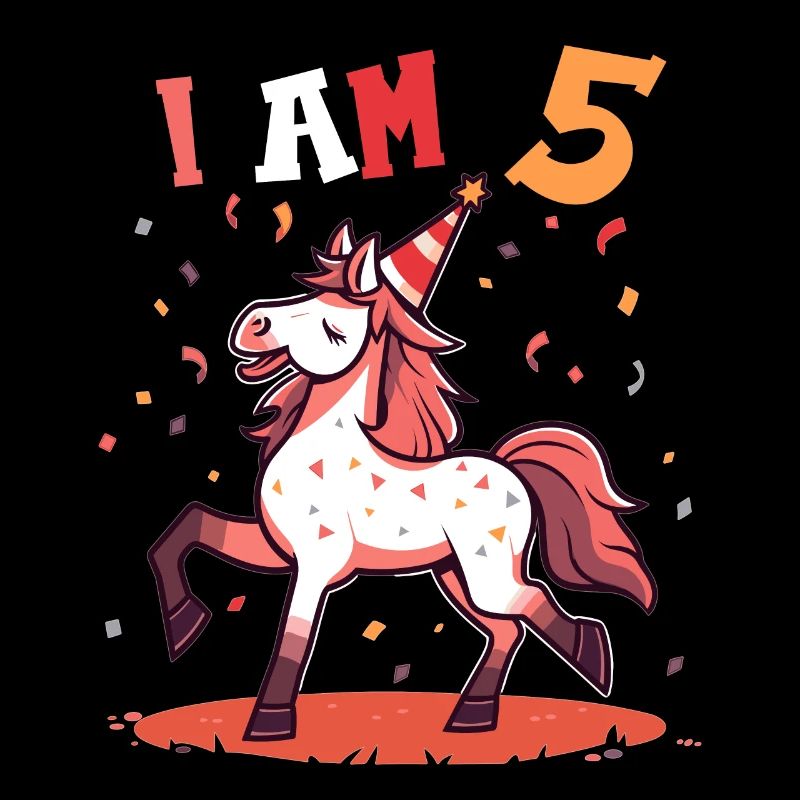 Ich bin 5 Jahre alt Pferde Pferd 5. Geburtstag