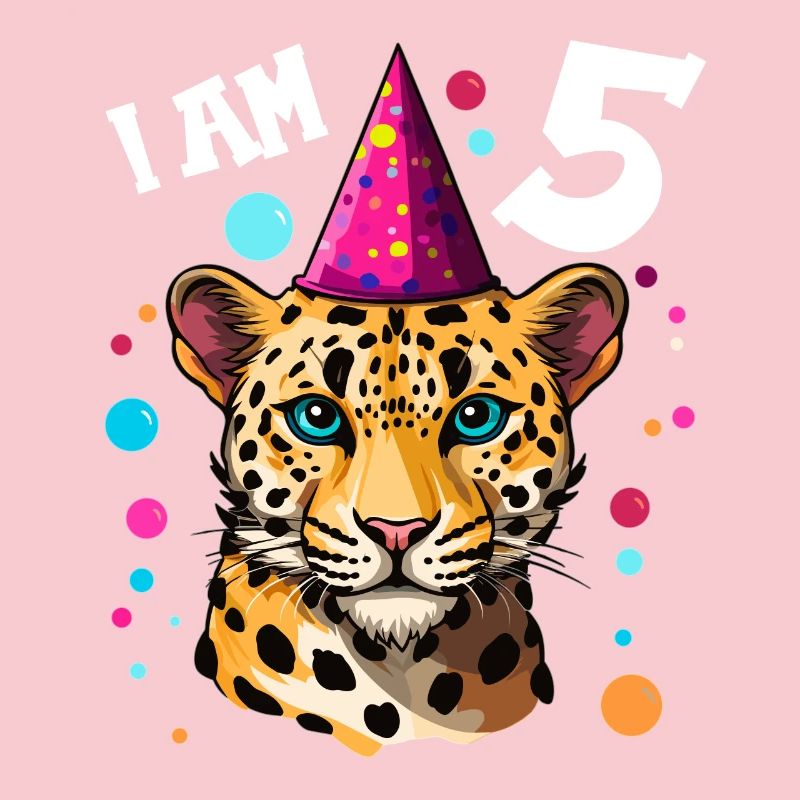Ich bin 5 Jahre alt Leoparde Leopard 5. Geburtstag