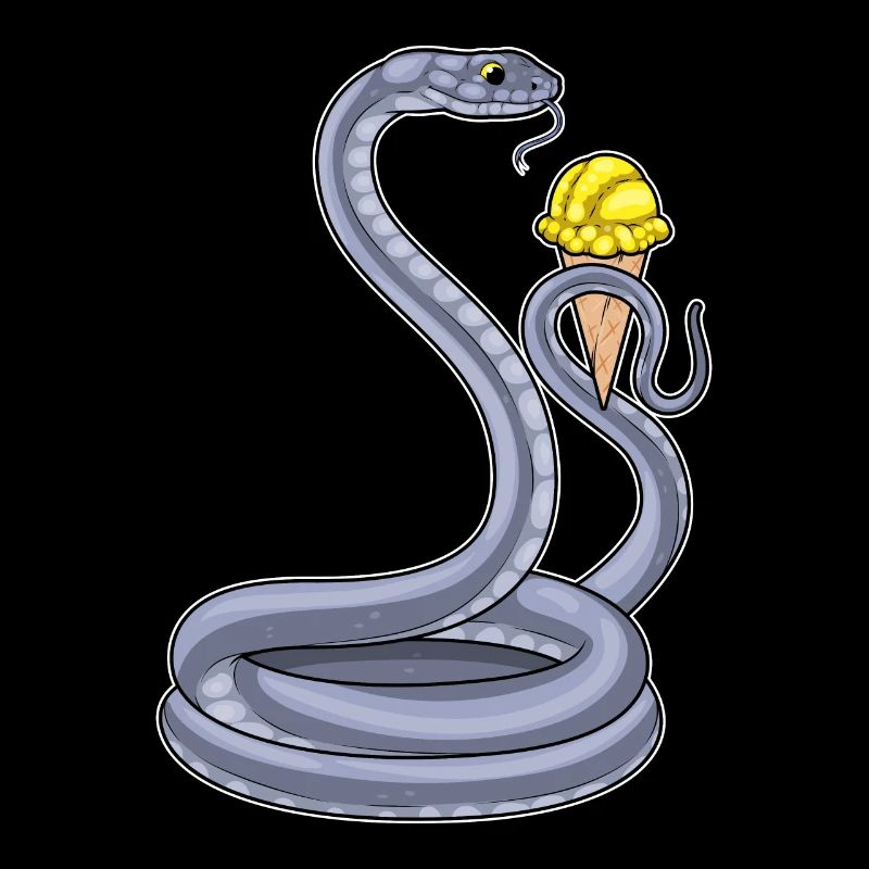 Crème glacée gaufrée serpent