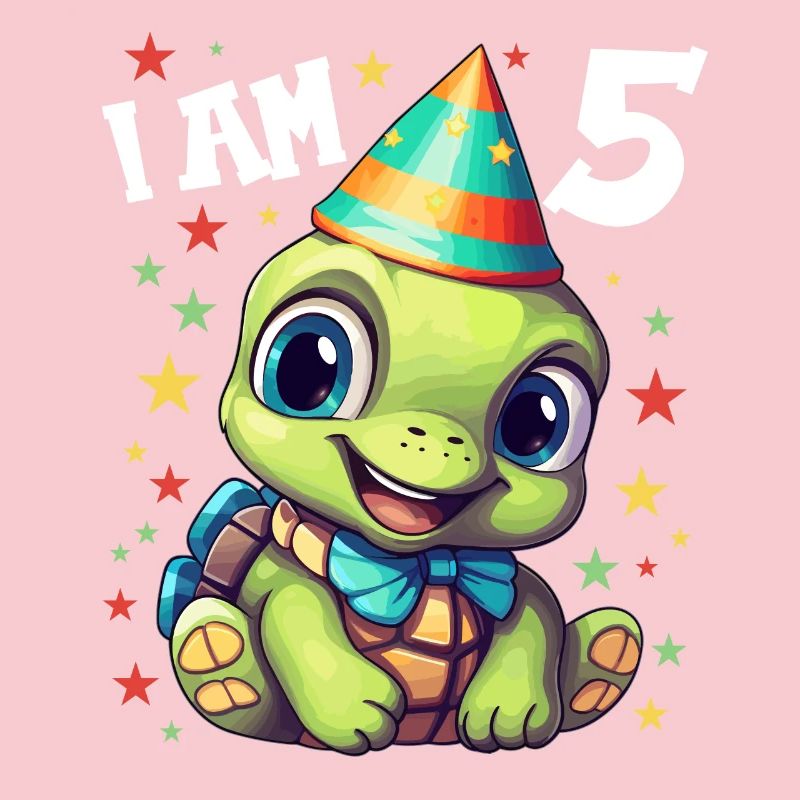 Ich bin 5 Schildkröten Schildkröte 5. Geburtstag