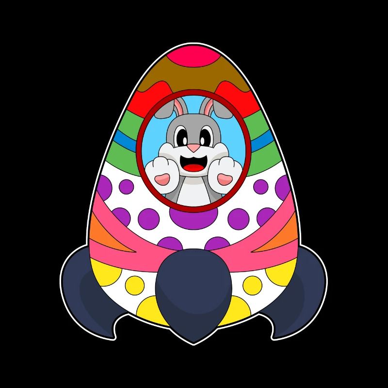 Fusée d’oeuf de Pâques lapin