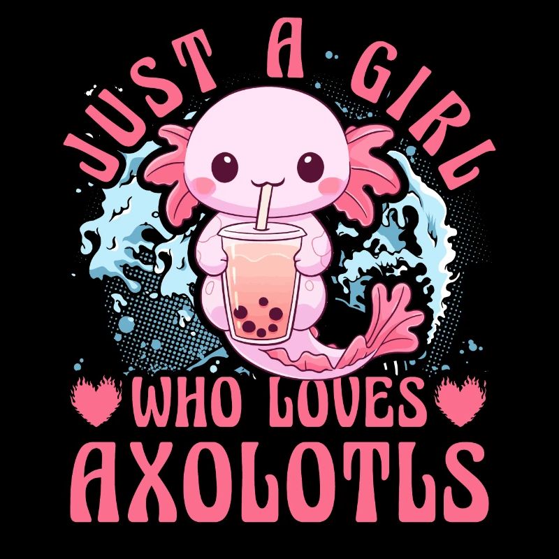 Nur ein Mädchen, das Axolotl liebt