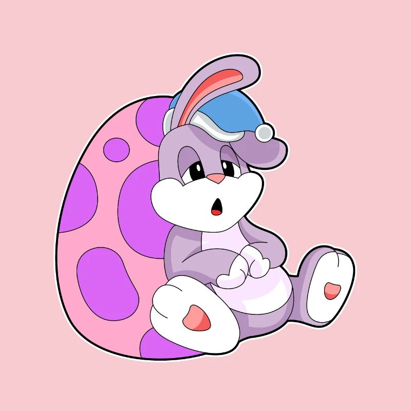 Bunny Easter Easter Egg Sleeping